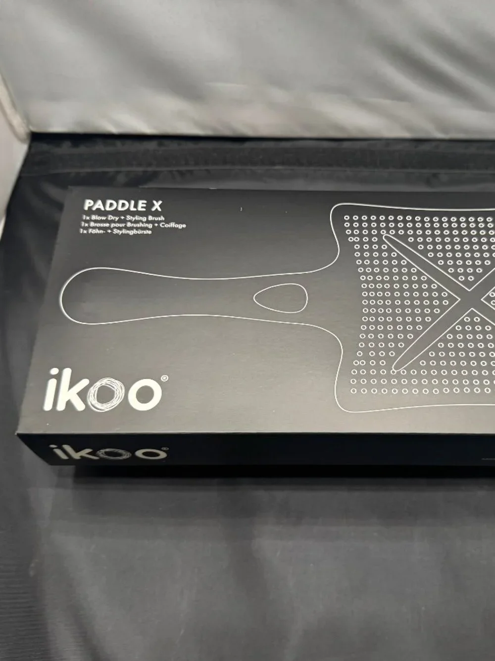 BLACK  IKOO PADDLE X BLOW DRY HAIRBRUSH